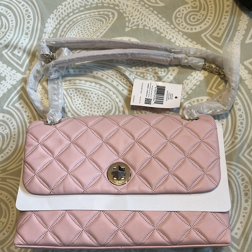 Kate Spade pink Natalia Quilted Crossbody Bag, Rose. Christmas Gift Ready